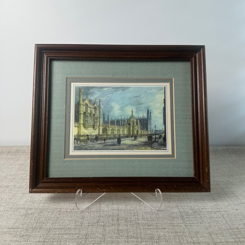 Vintage King's College Cambridge Framed Print | English Architecture Wall Art
